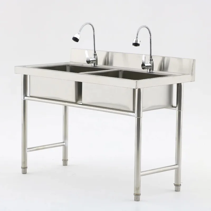 Commercial Kitchen Double Sink - معدات مطبخ تجارية، حوض غسيل مزدوج