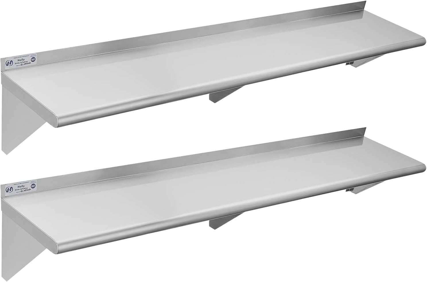 Wall Shelf Commercial Kitchen - عبوتان من رفوف الفولاذ المقاوم للصدأ