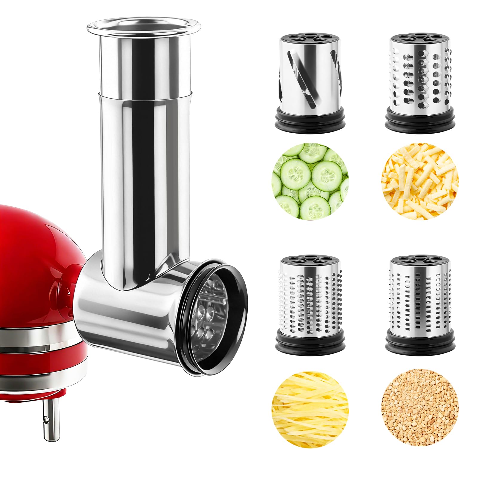 Commercial Kitchen Juicer - ملحق مبشرة وقطاعة من الفولاذ المقاوم