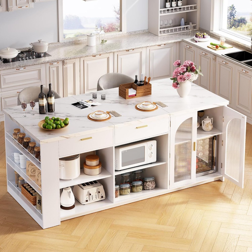 Commercial Kitchen Island - جزيرة مطبخ كبيرة بطول 71 بوصة