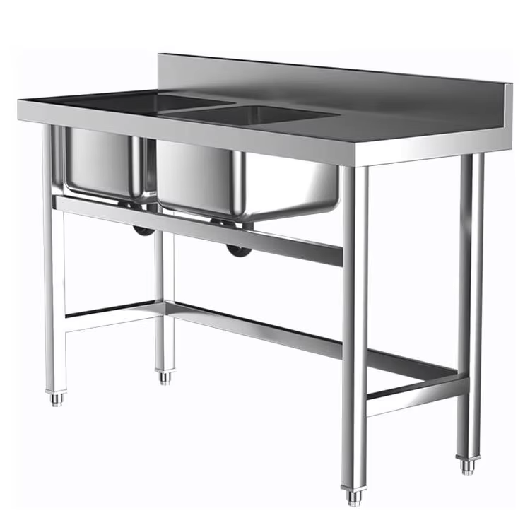 Commercial Kitchen Double Sink - معدات مطبخ تجارية للفنادق، حوض غسيل