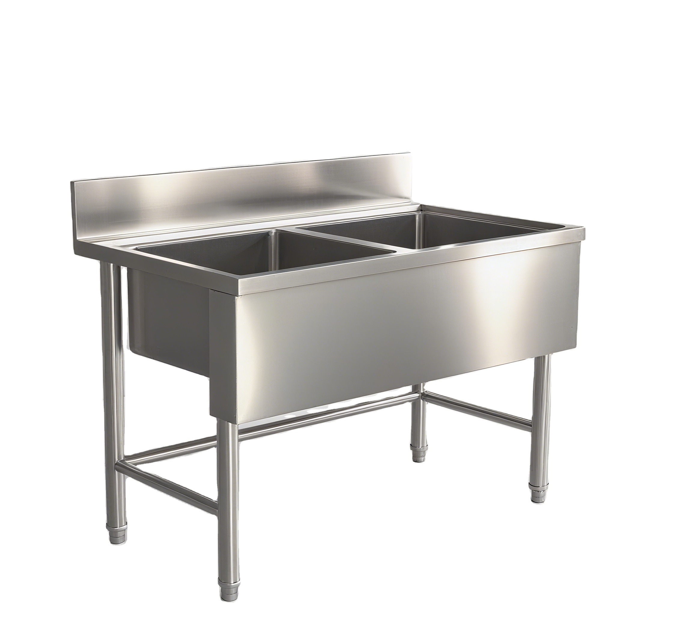 Commercial Kitchen Double Sink - حوض غسيل مزدوج الطبقات من الفولاذ