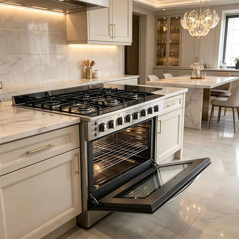 موقد غاز تجاري بـ 6 شعلات مع ف - مراجعة Commercial Kitchen Stove وسعره