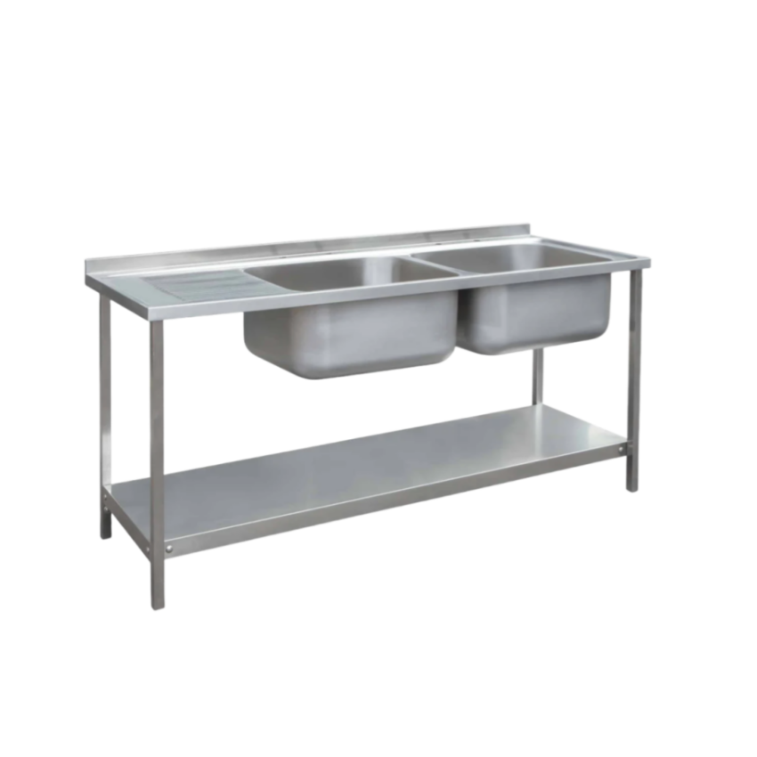 حوض مطبخ تجاري للمطاعم، حوض مز - مراجعة Commercial Kitchen Double Sink وسعره