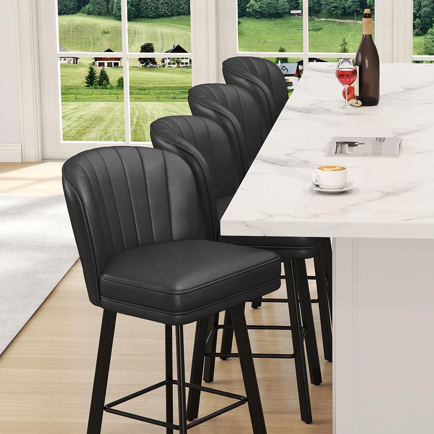 مجموعة من كرسيين بار دوارين حد - مراجعة Commercial Kitchen Island وسعره