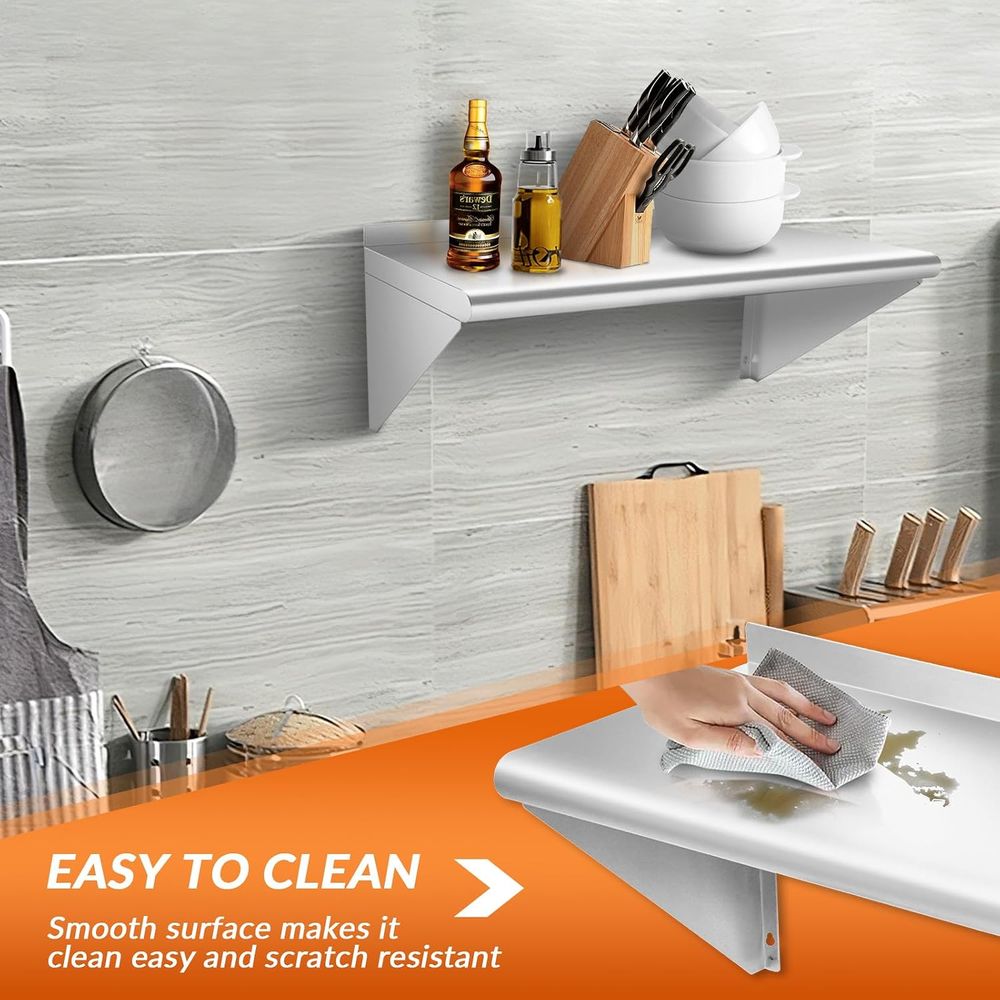 رفوف تخزين تجارية من الفولاذ ا - مراجعة Wall Shelf Commercial Kitchen وسعره