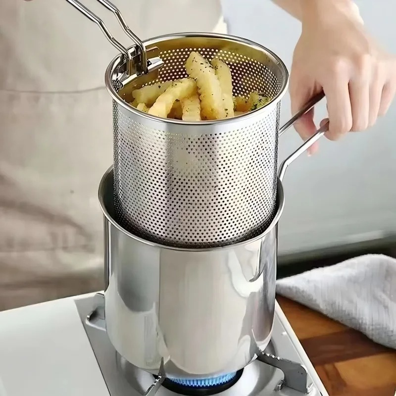 قدر قلي عميق للمطبخ مع مصفاة،  - مراجعة Commercial Kitchen Appliance وسعره
