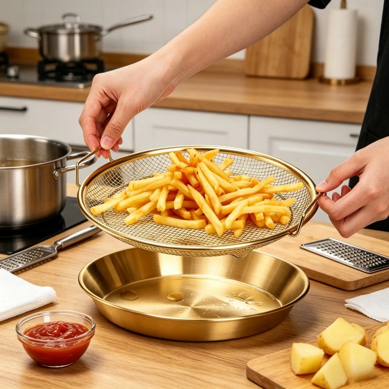 صينية شبكية متينة ذهبية اللون  - مراجعة Commercial Kitchen Appliance وسعره