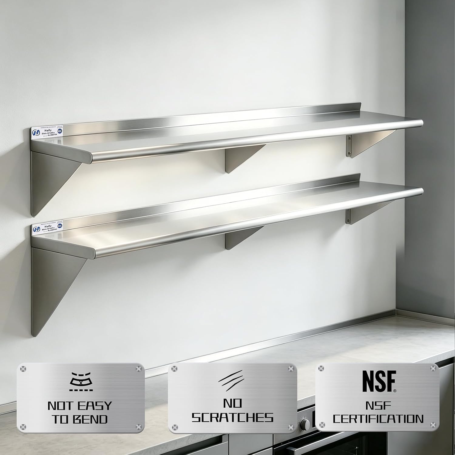 عبوتان من رفوف الفولاذ المقاوم - مراجعة Wall Shelf Commercial Kitchen وسعره