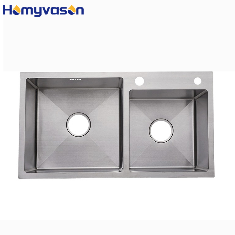 حوض مطبخ فاخر مزدوج مصنوع يدوي - مراجعة Commercial Kitchen Double Sink وسعره