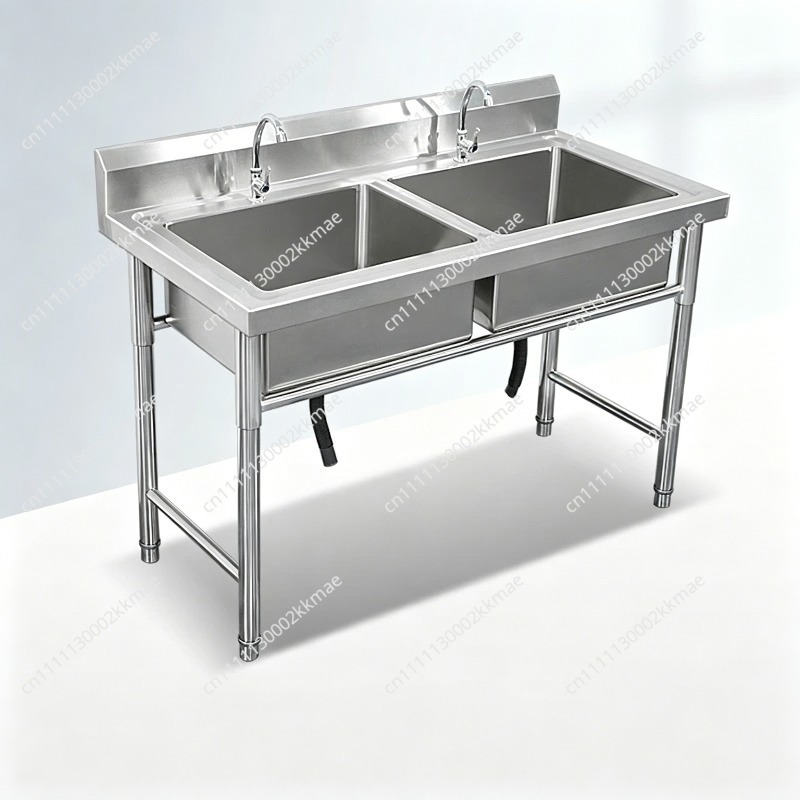 حوض غسيل تجاري من الفولاذ المق - مراجعة Commercial Kitchen Double Sink وسعره