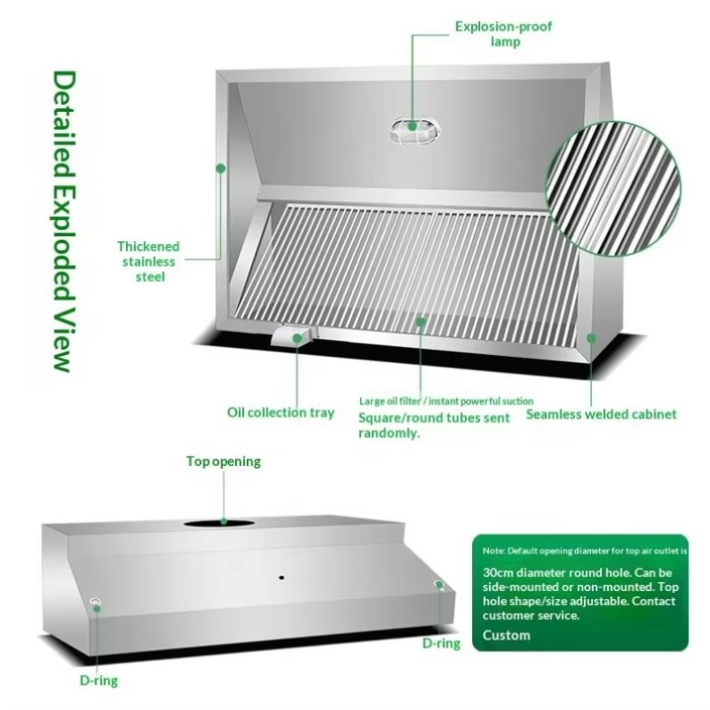 شفاط مطبخ تجاري قابل للتخصيص ي - مراجعة Commercial Kitchen Exhaust وسعره