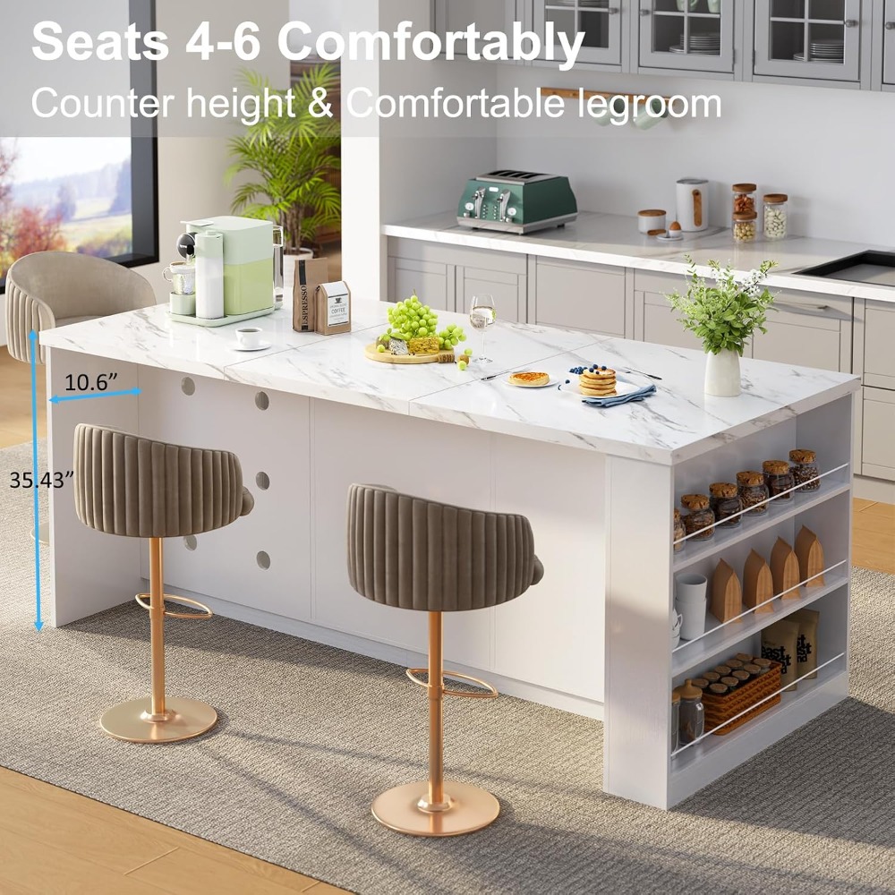 جزيرة مطبخ كبيرة بطول 71 بوصة  - مراجعة Commercial Kitchen Island وسعره