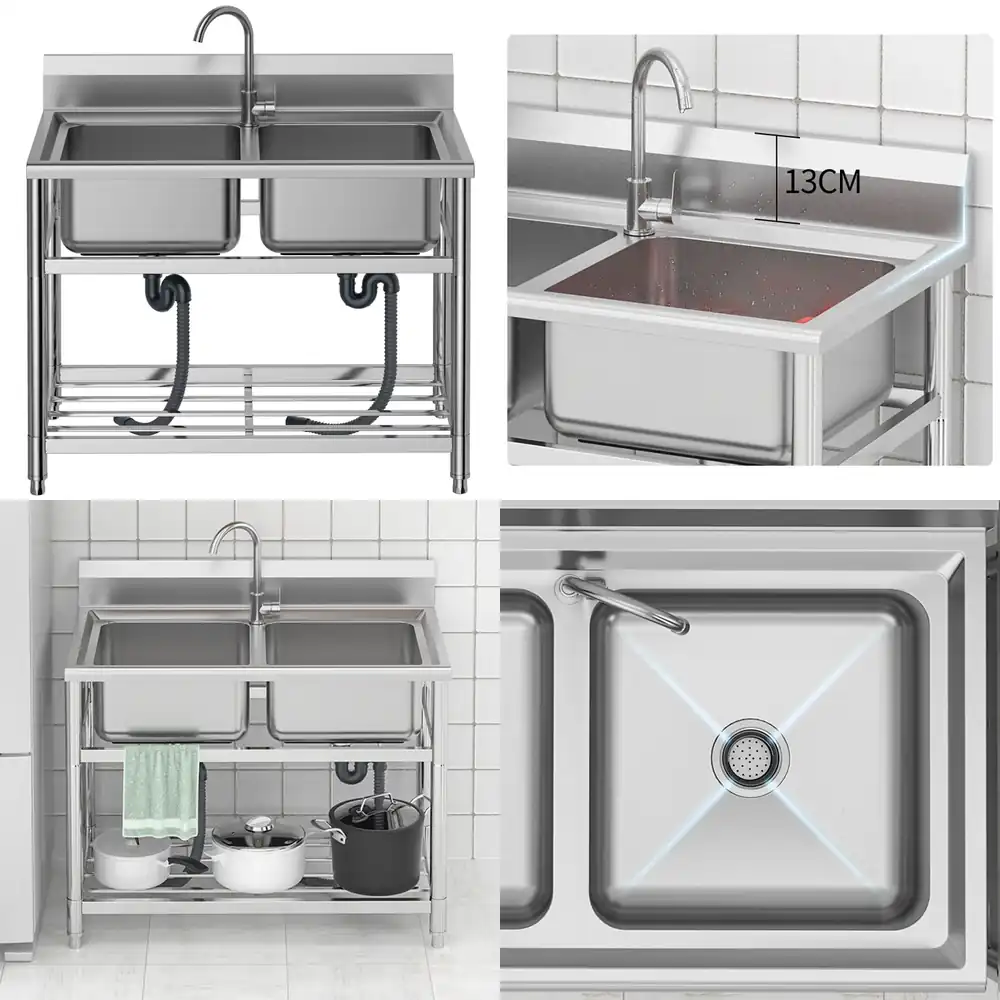 2026-حوض غسيل تجاري من الفولاذ - مراجعة Commercial Kitchen Double Sink وسعره