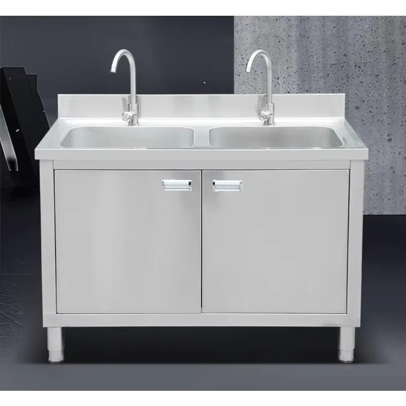 حوض غسيل من الفولاذ المقاوم لل - مراجعة Commercial Kitchen Double Sink وسعره
