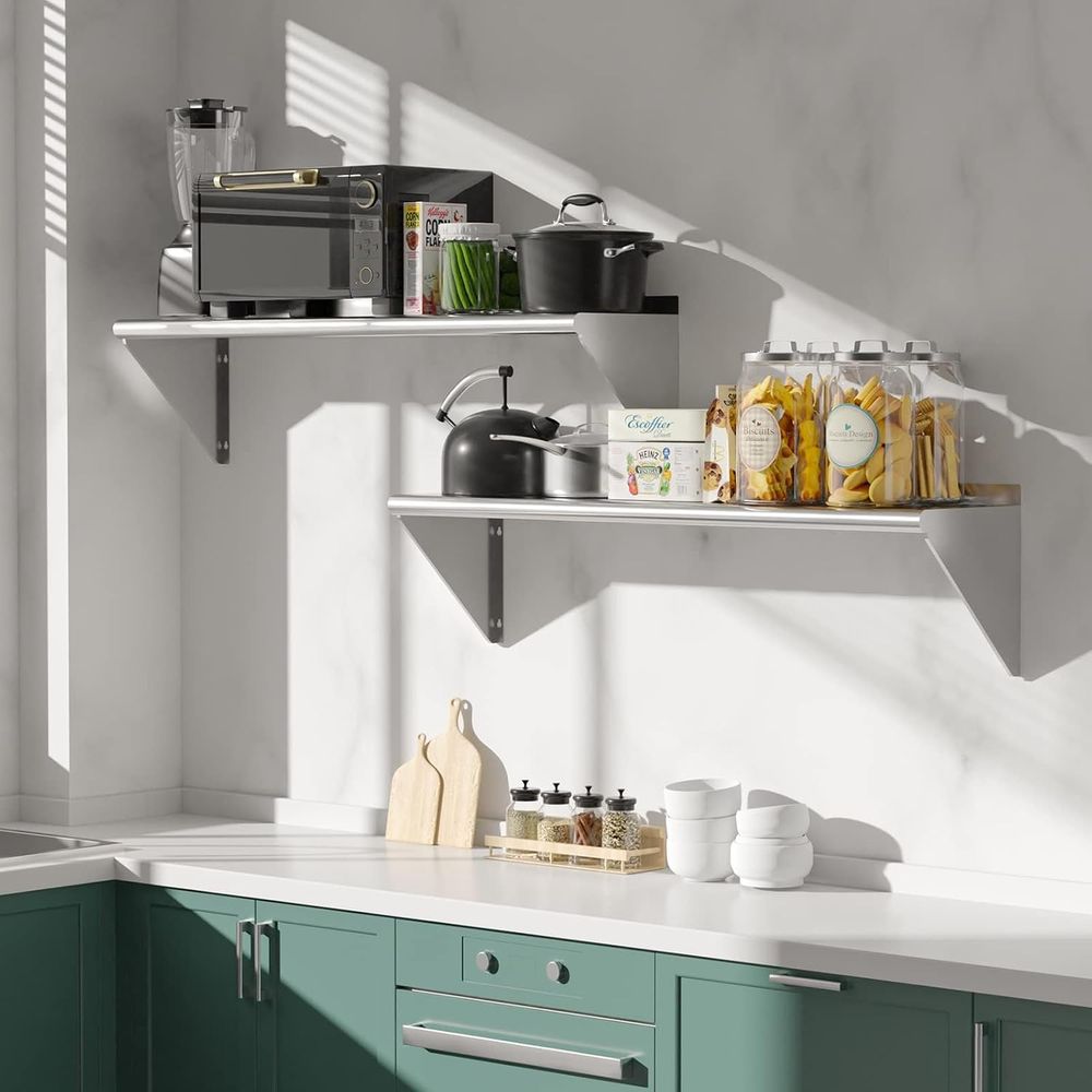 رفوف من الفولاذ المقاوم للصدأ  - مراجعة Wall Shelf Commercial Kitchen وسعره